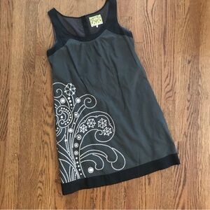 Anthropologie Floreat embroidered mini shift dress